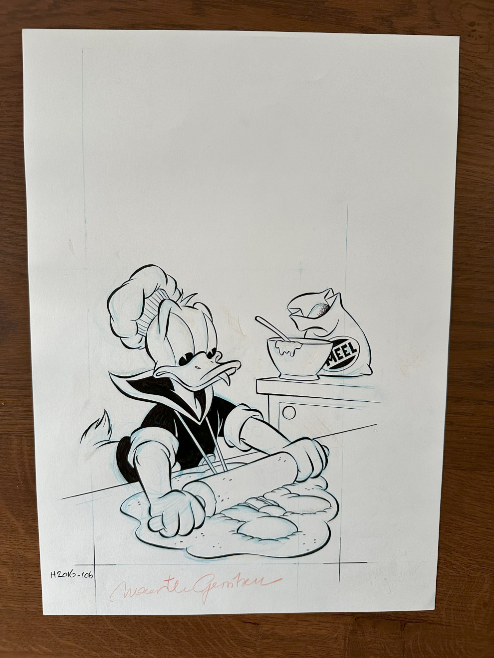 Originele tekening Donald Duck Cover - 48/2018
