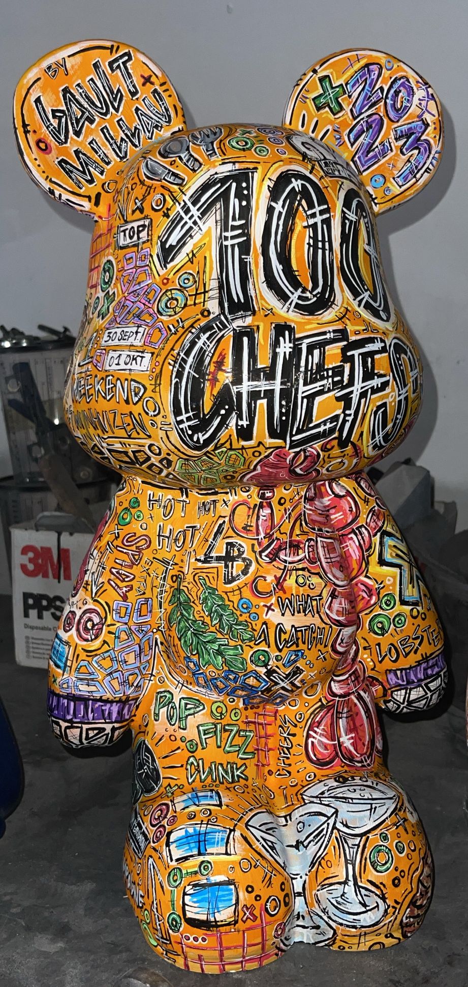 Live Beschilderde Beer door Lauressa Broos tijdens 24H Chefs